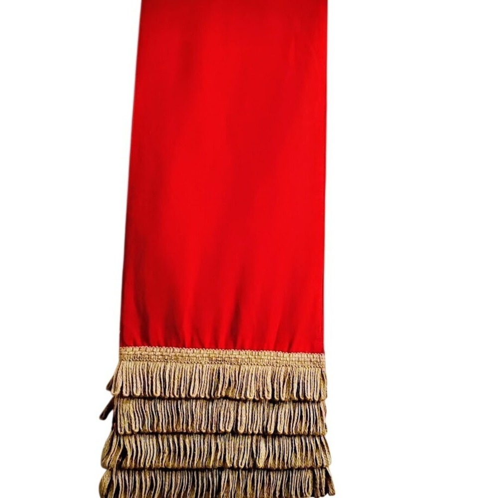 Vintage Red Jute Trim Farmhouse Rustic Table Runner American Patriotic Decor‎